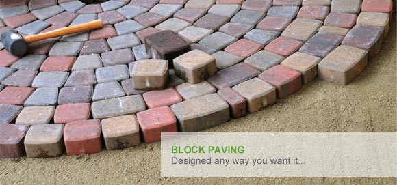 Designed paving work